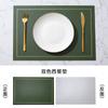 Sousplat de Couro ins Estilo Nórdico Phnom Penh Retangular Dupla Face Contraste PU Tapete de Mesa Impermeável à Prova de Óleo Isolamento Térmico
