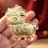 Oveja Oveja Obtiene Llavero Colgante de Mil Millones de Oro Año de la Oveja Incluyendo Bolsa de Oro Colgante de Cuero de Dibujos Animados Evento Empresarial Personalización por Lote