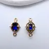 Retención de Color Alta Cobre Dorado Chapado Zircón Colgante de Doble Cabeza DIY Pendientes Hechos a Mano Pulsera Borla Corona de Cabello Material Accesorios