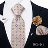 Corbata para Hombre, Pañuelo Cuadrado, Gemelos, Broche Set de 4 Piezas para Banquete de Negocios Decoración de Traje Camisa Corbata de Moda Fábrica Shengzhou