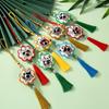 Bolsa bordada com sachê de borda para o Festival do Barco-Dragão, sachê de bênção da paz, acessórios de bagagem de mão, presentes de feriado, enfeites para carro