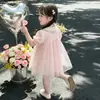 Vestido de Verano para Niña 2026 Nuevo Elegante de Moda para Niños, Vestido de Malla Delgado de Princesa para Bebés Niñas