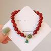 Pulsera de Ágata Roja del Sur Natural para Mujer con Nicho de Cera de Abejas de Alta Gama Nuevo Estilo Chino Estilo Nacional Pulsera de Cuentas al Por Mayor