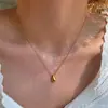 Collar de plata de ley s925 con forma de gota de agua, estilo minimalista coreano, geométrico, exquisito, compacto, moderno, minimalista, diseño de nicho, cadena para la clavícula