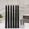 Vela Eletrônica LED de Haste Longa para Decoração de Ambiente, Temporizador com Controle Remoto, Vela Sem Fumaça com Chama Brilhante