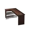 Mesa de canto para uso doméstico, escrivaninha de quarto, mesa de computador para apartamento pequeno com compartimentos de armazenamento, escrivaninha de escritório simples e moderna