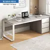 Mesa de Computador de Mesa, Mesa para Home Office, Design Moderno Simples com Três Gavetas, Mesa de Quarto, Mesa de Estudo e Escrita para Estudantes
