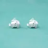 Nuevo Colgante de Elefante Tridimensional de Plata de Ley 925 Bañado Finamente en Plata Lisa Encanto de Elefante Pequeño Pulsera de Cristal DIY Accesorios de Plata