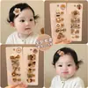 Pinzas para el pelo de tela para bebé para niñas, no dañan el pelo, lindas y súper adorables, pinzas pequeñas para bebé, accesorios para el pelo de color café con leche para niños