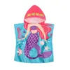Poncho de Toalla de Baño para Niños, Bata de Baño Portátil para Bebé, Absorbente de Agua, Secado Rápido, con Capucha, para Nadar, Aguas Termales, Poncho de Toalla Grande para Envolver