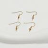Gancho para Oreja de Metal Color Oro de 16K Japonés y Coreano con Resorte Más Bola Gancho Grande para Oreja Accesorios de Joyería Hechos a Mano para DIY Pendientes Oro