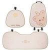 Cojín de asiento de coche con dibujos animados, de seda helada, ventilado, para verano, con diseño de oso, universal para las cuatro estaciones.