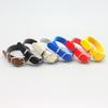 Anillo de metal plateado etiqueta de equipaje de PU cordón para equipaje transfronterizo cuerda colgante colorida con anillo de metal anti-deformación de cola