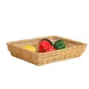 Cesta de Armazenamento de Rattan, Cesta de Bambu Trançado, Cesta de Exibição para Supermercado, Cesta de Bambu para Jardim de Infância, Bandeja de Frutas Trançada, Cesta de Frutas, Cesta de Lanches