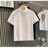 Camisa Polo de Manga Corta para Hombre 2026, Casual de Negocios de Alta Gama, Camiseta Jacquard de Manga Media con Cuello y Solapa, Ropa para Hombre