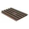 Panel de Pared Rejilla de Madera-Plástico Coextruido ASA 201mm Anticorrosión Impermeable Panel de Pared Exterior Rayas en Relieve Decoración de Pared de Fondo para Exteriores