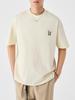 Ropa para Hombre Momaik 230g Algodón Bordado Manga Corta para Hombre 2026 Verano Nuevo Estilo Sencilla Camiseta de Cuello Redondo para Hombre 71773