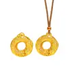 Acessórios DIY do Mesmo Estilo do Ouro de Areia da Loja de Ouro Puzuo, Pingente Colar Fivela de Segurança Pixiu da Sorte Vazado, Pingente Novo Estilo Chinês