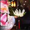 Nova Lanterna do Festival do Meio do Outono 2026, Novo Estilo Chinês Feito à Mão DIY Lanterna Portátil para Crianças de Jardim de Infância, Coelhozinho de Desenho Animado