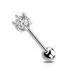 Anillos para Piercing de Lengua Estilo Europeo y Americano Acero Inoxidable Zircón Brillante Nicho Moda Joyería para Piercing Tachuelas para Lengua Venta al por Mayor