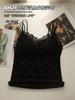 8042 Chaleco Cálido de Encaje con Tirante de Terciopelo Una Taza Base Calefactora Ropa con Forro Polar Engrosado Sexy Talla Grande Espalda Bonita