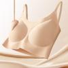 Nueva Base Líquida Invisible Sin Costuras Ropa Interior para Mujer Sin Aro de Acero Invisible Pecho Grande Pequeño Delgado Push-up Copa Fija Sujetador