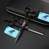 Tijeras de Peluquería Shenxingzhe Acabado Pintado Negro Tijeras Planas Tijeras Entresacar 6.0 pulgadas