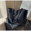 2025 Nova Chegada Canvas Casual Artístico Impresso Carta Distintivo Grande Capacidade Ombro Portátil Bolsa Tote Axilar para Mulheres