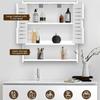 Gabinete de Almacenamiento para Baño Transfronterizo Estante de Almacenamiento Encima del Inodoro Gabinete de Pared para Baño Gran Capacidad Gabinete de Pared Multicapa Gabinete de Almacenamiento