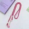 Cordão de Celular Longo Ajustável Huayang Colorido, Corrente de Corda Trançada, Alça para Garrafa de Água, Alça para Bolsa, Cordão de Novo Estilo
