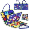 Placa de Aprendizagem de Feltro Infantil Brinquedos de Educação Infantil Transfronteiriços Quebra-cabeças Educacionais Prática de Vestir Sensorial Quadro de Atividades