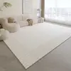 Alfombra de Velour de Cristal Color Crema para Sala de Estar, Dormitorio, Tienda Completa, Alfombra para Mesa de Café, Hogar, Absorbente de Agua, Resistente a la Suciedad, Antideslizante, Generación de una Pieza