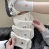 Meias Fofas de Desenho Animado até a Metade da Panturrilha para Mulheres, Meias Curtas com Bordas Dobradas, Malha de Algodão Puro, Respiráveis, Estilo Fino de Verão na Moda