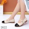 2622 Boca Rasa Retrô Versátil Feminino 2024 Novo Verão Branco Francês Salto Grosso Sapatos Mary Jane com Elegante e Moda