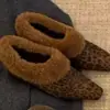 Zapatos peludos negros cálidos y versátiles estilo coreano para otoño e invierno, Zapatos de algodón para mujer, Zapatos perezosos delgados y a la moda, Estilo retro nuevo con forro de felpa