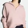 Exportación Transfronteriza Ropa de Punto para Mujer Cuello Solapa Cremallera Ropa de Punto para Mujer Otoño e Invierno 2025 Estilo Holgado Perezoso Grueso Abrigo para Mujer