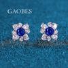 Nuevos pendientes femeninos de plata esterlina S925 con simulación de paloma roja, verde, nano azul, con incrustaciones de temperamento en forma de gota, estilo europeo y americano.