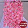Trepadeiras Simuladas de Flor de Cerejeira para Sala de Estar, Casa, Escritório, Decoração de Casamento, Flores Artificiais Enroladas em Tubos, Trepadeiras Plásticas Atacado