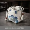 Bolsa de Armazenamento para Xícara Única Bolsa Mestra para Copo Copo de Chá Portátil Bolsa de Pano para Copo Integrado Cordão Bolsa de Tecido de Algodão e Linho Fabricante Atacado