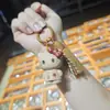 Artículo popular para transmisiones en vivo: Madera de arce madera maciza madera sin pintar talla de madera colgante de gato KT, accesorio de moda estilo chino, diseño original