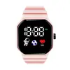 Nuevo C3-12 reloj electrónico LED cuadrado de astronauta digital deportivo para estudiante botón reloj electrónico al por mayor