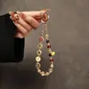 Estilo Nacional Lingote de Oro Cinco Direcciones del Dios de la Riqueza Cadena para Teléfono Cadena Colgante para Teléfono de Cristal con Cuentas Cadena Corta de Mano Colgante Correa para Teléfono