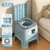 Taburete de Inodoro Estilo Europeo y Americano para Personas Mayores, Mujeres Embarazadas y Uso en el Hogar; Taburete de Inodoro Portátil, Silla de Inodoro Integrada Engrosada
