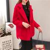Cárdigan de Otoño e Invierno Imitación Visón Terciopelo Tejido Ropa Exterior 2025 Estilo Coreano Talla Grande Suéter para Mujer Color Puro Cuello Saco Grueso Ropa Exterior