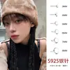 Pendientes Redondos de Disco con Cierre de Plata 925 para Mujer, Pendientes de Estilo Unisex de Gama Alta Versátiles de Nicho para Hombre, Accesorios para Orejas Estilo Minimalista Coreano Ins