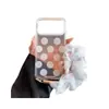 Design de bolinhas grandes oco estilo macaron, adequado para capas de celular iPhone 18 Pro Max, cordão Apple 17, 16 acabamento fosco, 15