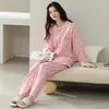 Pijamas de polar en stock, listos para enviar para mujer, cárdigan de manga larga y pantalón largo de invierno, mezcla de seda y lana, transmisión en vivo, ropa de casa transfronteriza para mujer