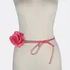 Acessórios de Cabeça Caseiros Podem Ser Usados com Faixa de Cintura de Flor de Rosa de Cetim, Acessórios Modernos Literários Retrô com Cadarço, Corrente para Pescoço e Cinto para Mulheres