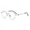 Armazones de Titanio Puro para Gafas para Hombres y Mujeres, Armazones Redondos Retro Literarios y Artísticos, Armazones Ópticos Terminados con Miopía, Venta al por Mayor