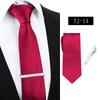 Corbata de Negocios a Rayas para Hombre Formal Profesional Roja Azul Atada a Mano Imitación Seda 7.5cm Stock Listo de Fábrica